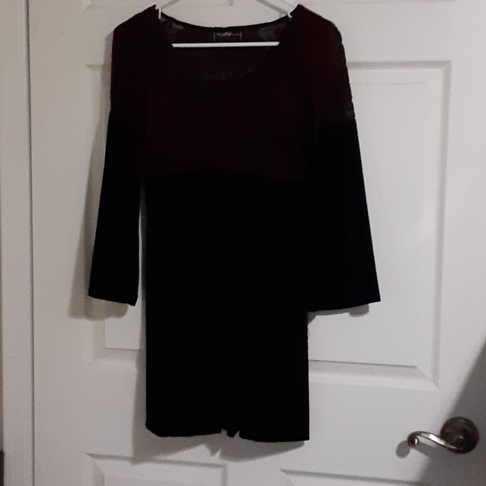 Velvet/lace dress